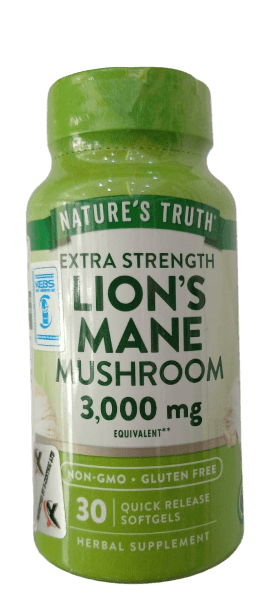 NATURES TRUTH LIONS MANE 3000MG 30S