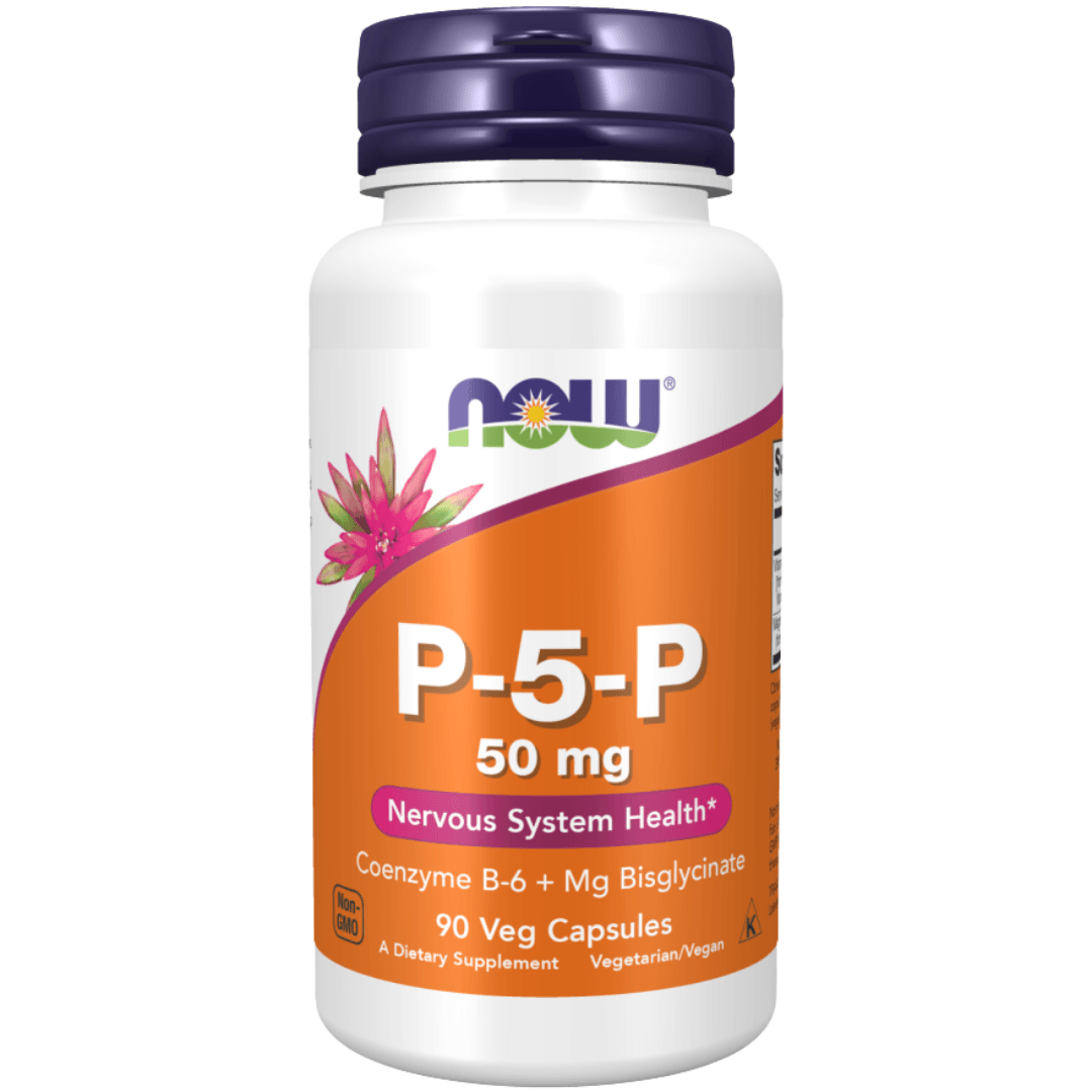 NOW P 5 P 50MG COENZYME B-6, MgBISGLYCINATE VEG CAPSULES 90'S