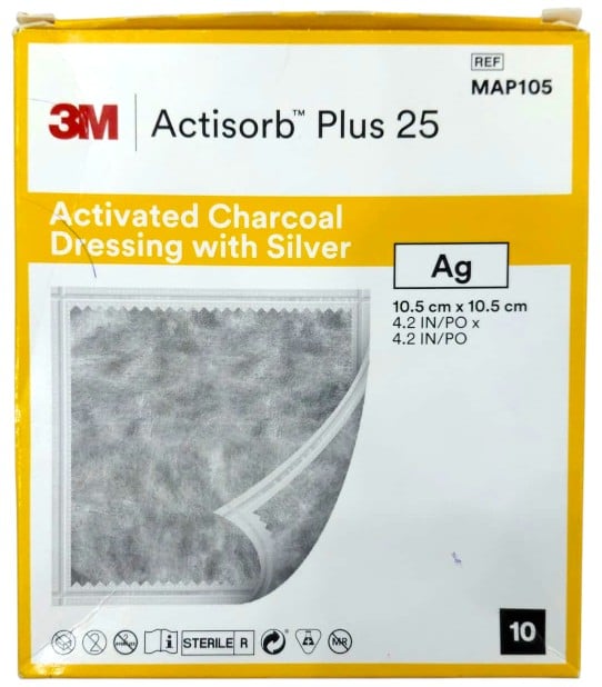 ACTISORB PLUS DRESSING 10.5*10.5CM 10'S