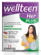 VITABIOTICS WELLTEEN 13 19 YEARS HER PLUS