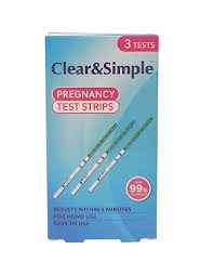 CLEAR AND SIMPLE PREGNANCY TEST STRIPS 3s