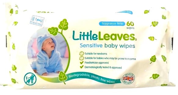 LITTLE LEAVES SENSITIVE BABY WIPES 60s