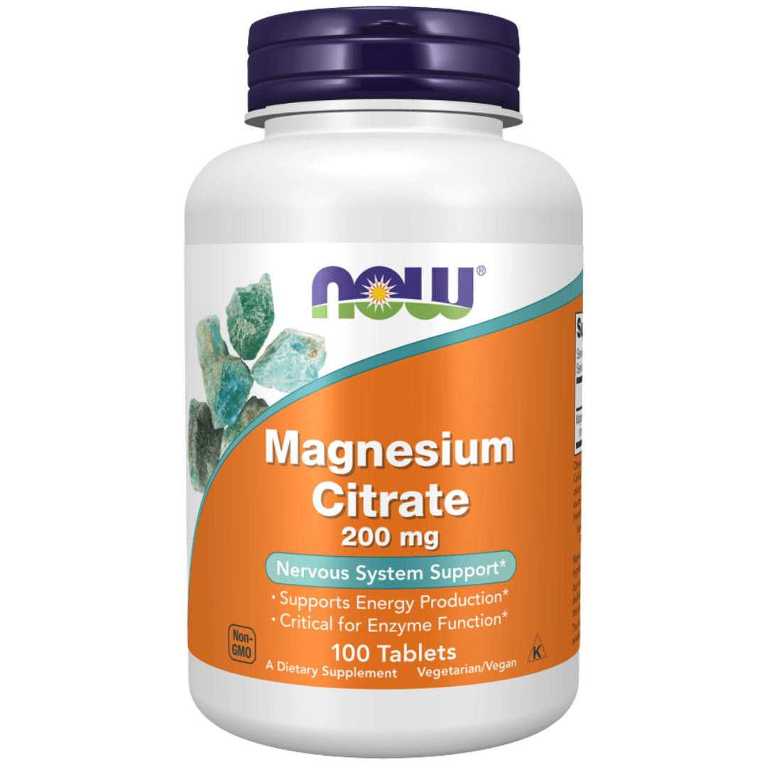 NOW MAGNESIUM CITRATE 200MG 100TABLETS