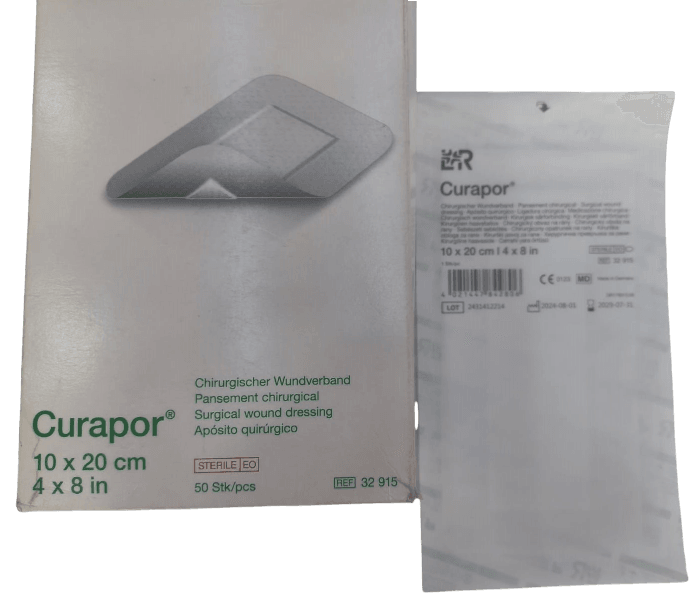 CURAPOR TRANSPARENT WOUND DRESSING 10CM BY 20CM 1S