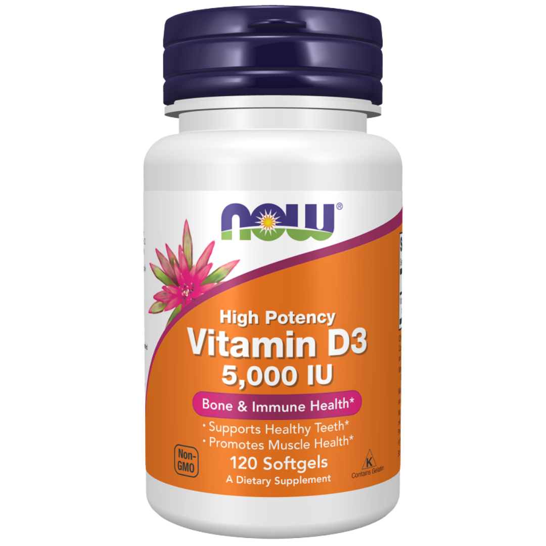 NOW VITAMIN D3 5000IU 120SOFTGELS