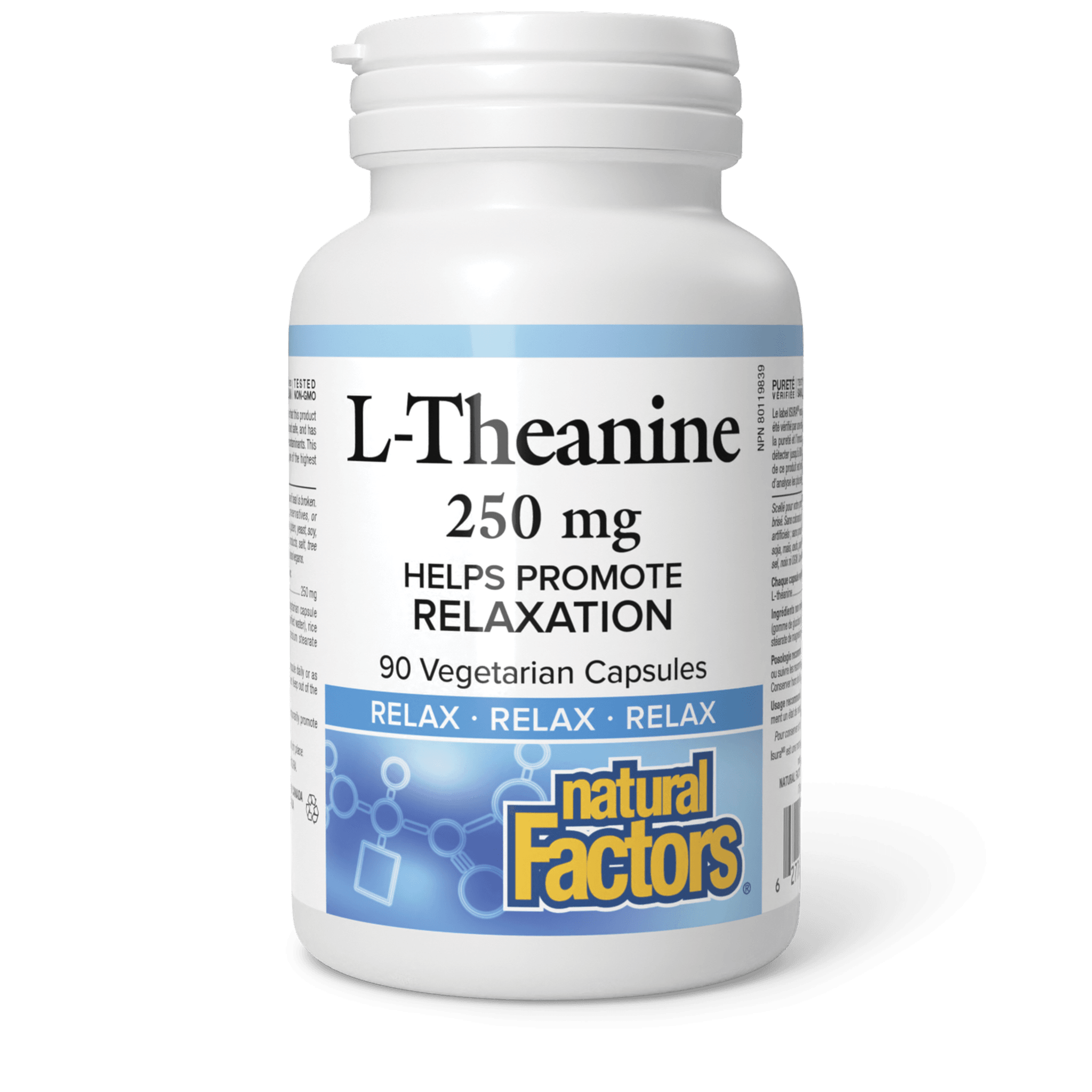 NATURAL FACTORS L THEANINE 250MG 90 VEGETERIAN CAPSULES