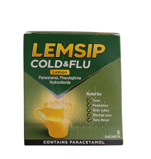 LEMSIP COLD&FLU LEMON SACHETS 5S