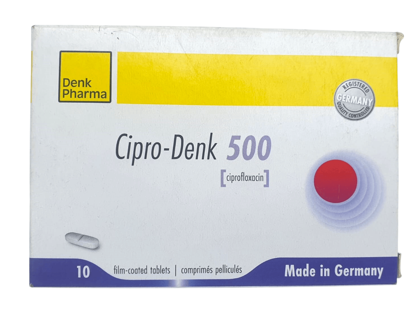 CIPRODENK (CIPROFLOXACIN) 500MG TABLETS 10'S