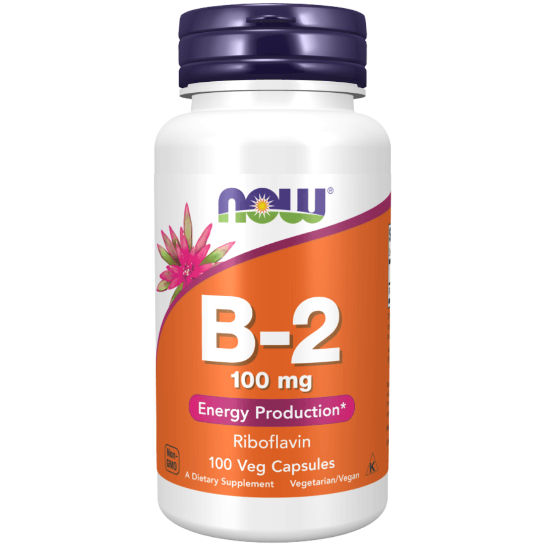 NOW B2 RIBOFLAVIN 100MG VEGAN CAPSULES 100'S