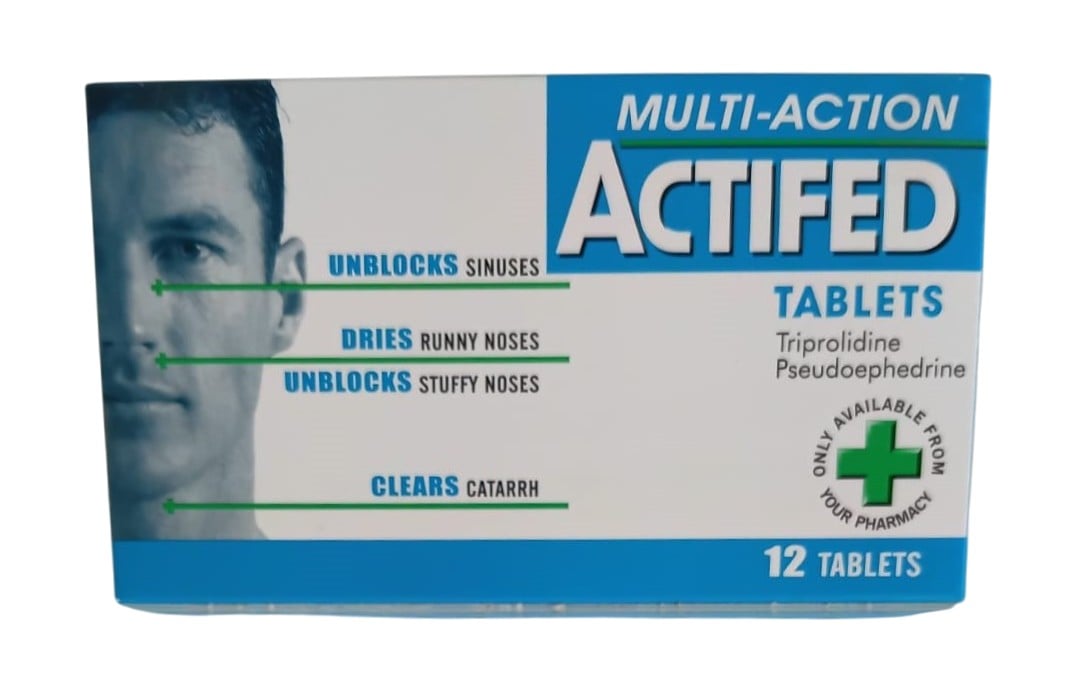 ACTIFED MULTIACTION TABS 12S