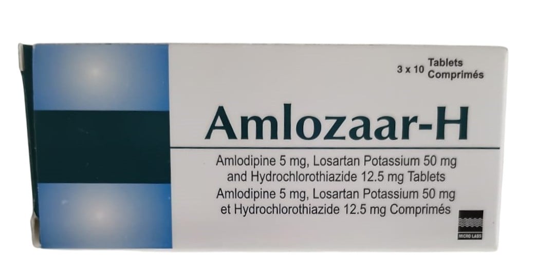 AMLOZAAR H 5/50/12.5MG TABLETS 30'S