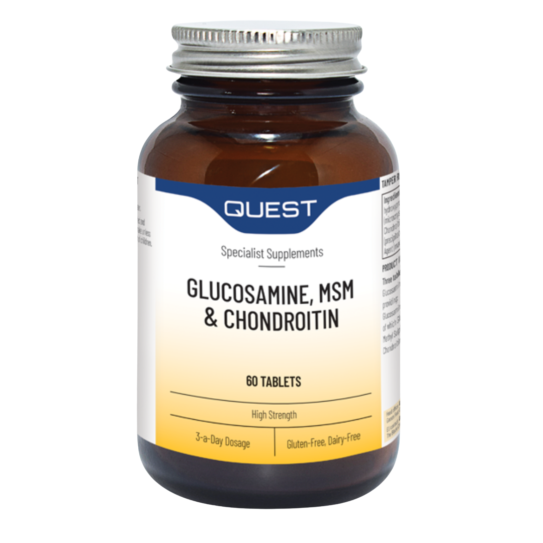 QUEST GLUCOSAMINE MSM CHONDROITIN 90TABLETS