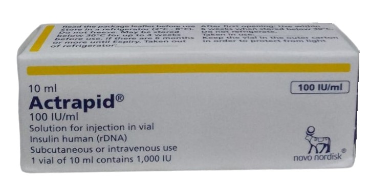 ACTRAPID HUMAN 100iu/ml 10ml VIAL