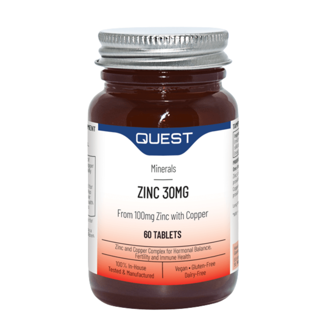 QUEST ZINC 30MG TABLETS 60'S