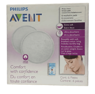 AVENT BREAST PADS WASHABLE 6PCS