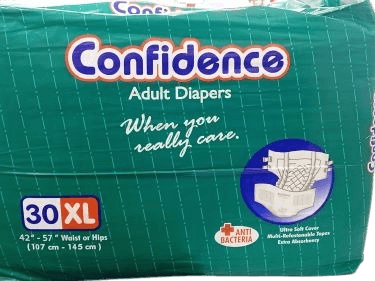 CONFIDENCE ADULT DIAPERS XL 30'S