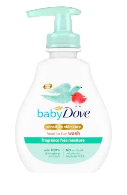 BABY DOVE SENSITIVE SKIN LOTION HEAD TO TOE WASH