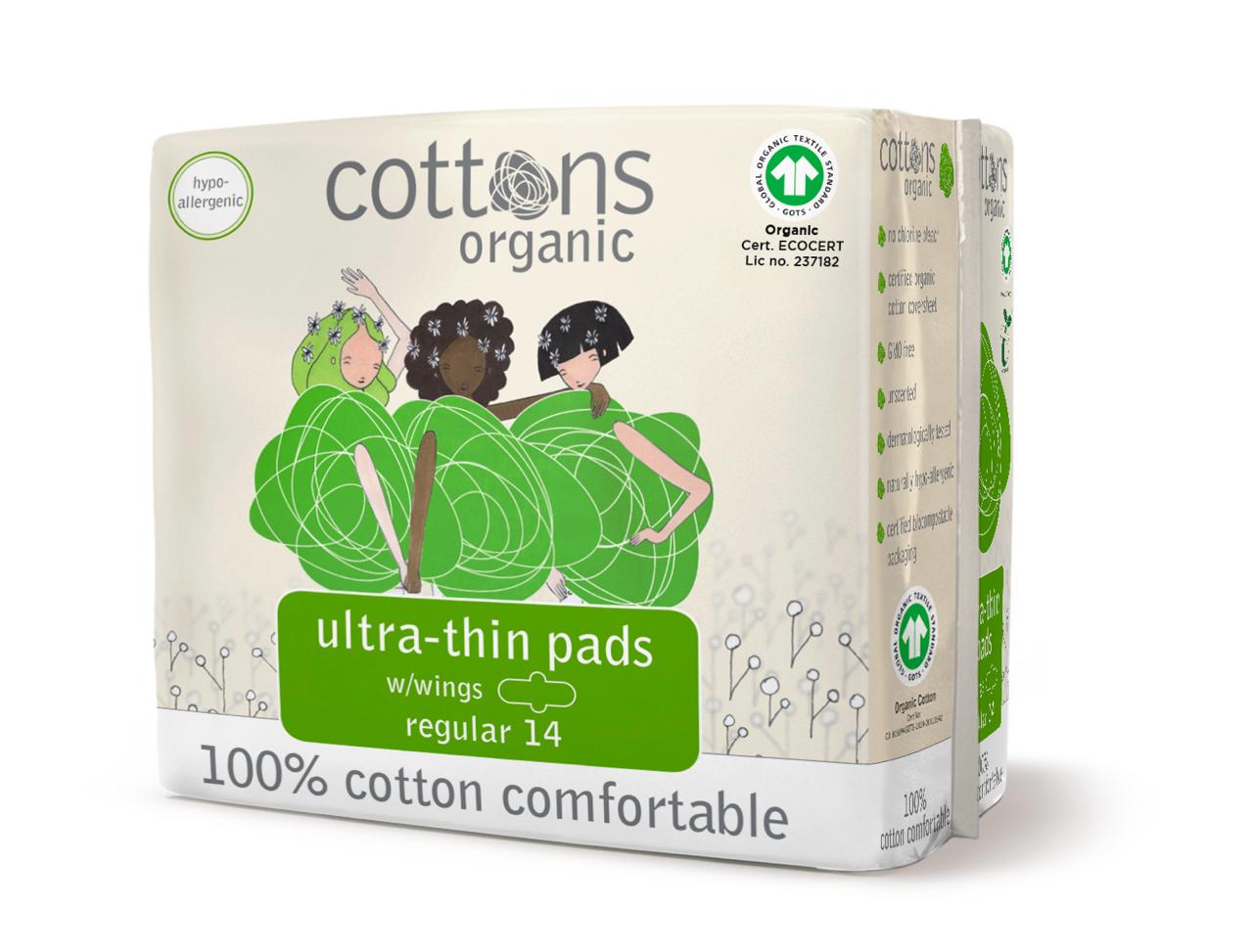 COTTONS ORGANIC ULTRA THIN PADS REGULAR 14