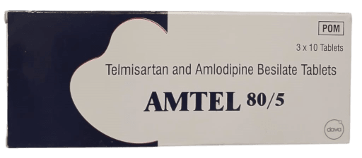 AMTEL 80MG/5MG TABLETS 30'S