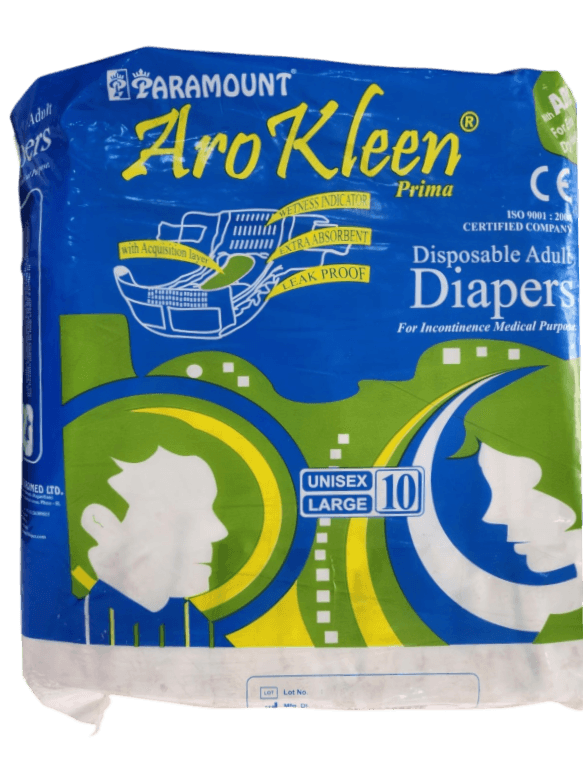AROKLEEN DISP ADULT DIAPERS L 10'S