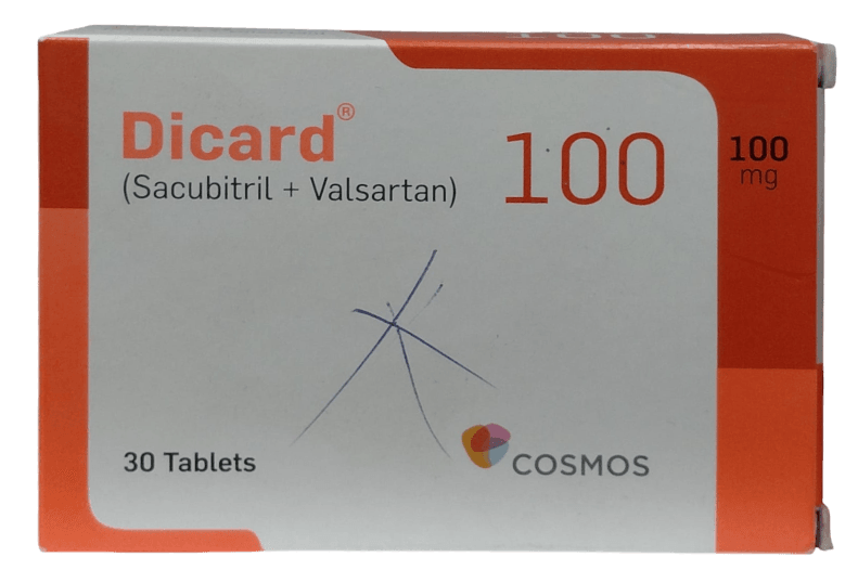 DICARD (SACUBUTRIL/VALSARTAN) 100MG TABLETS 30'S