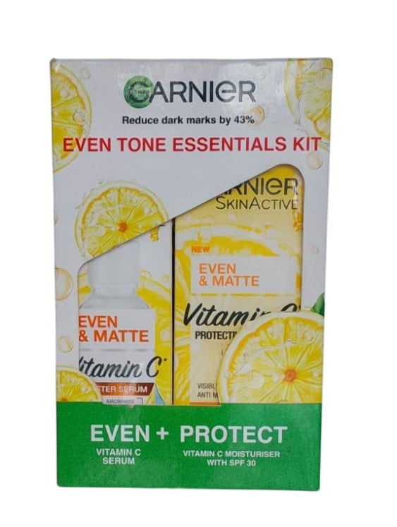 GARNIER EVEN TONE ESSENTIALS KIT (SERUM +SPF 30) 130G