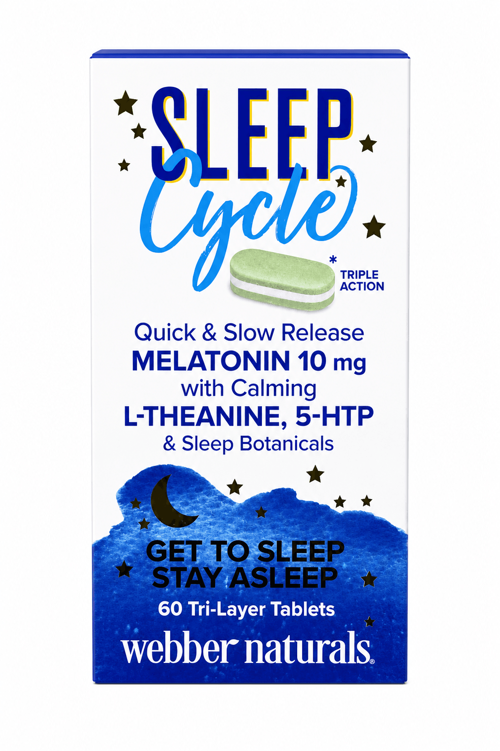 WEBBER NATURALS SLEEP CYCLE MELATONIN 10MG TABLETS 60'S