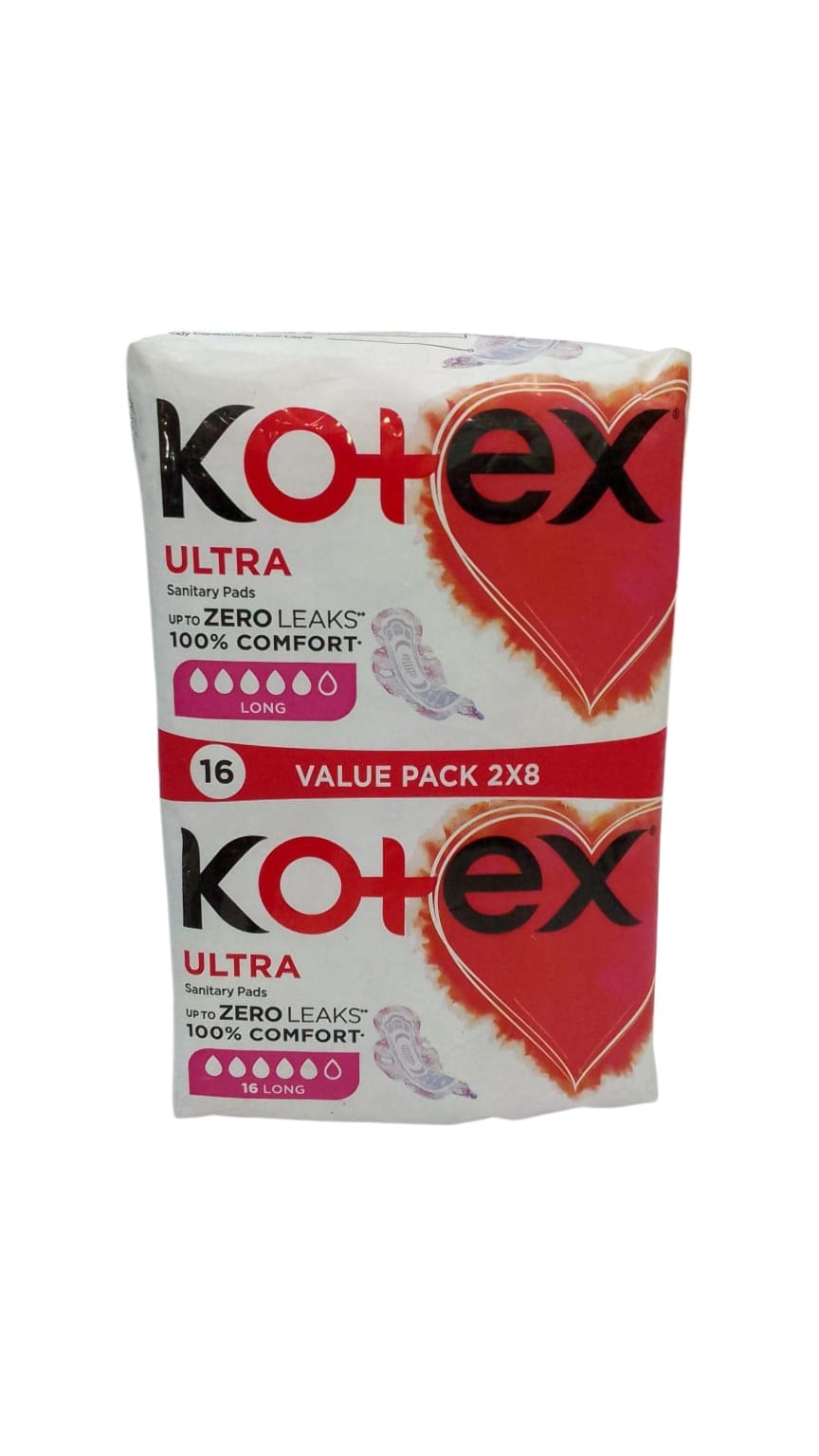 KOTEX ULTRA SANITARY PADS VALUE PACK 2X8 16 LONG