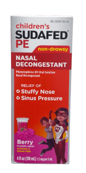 SUDAFED PE CHILDREN NASAL DECONGESTANT 118ML