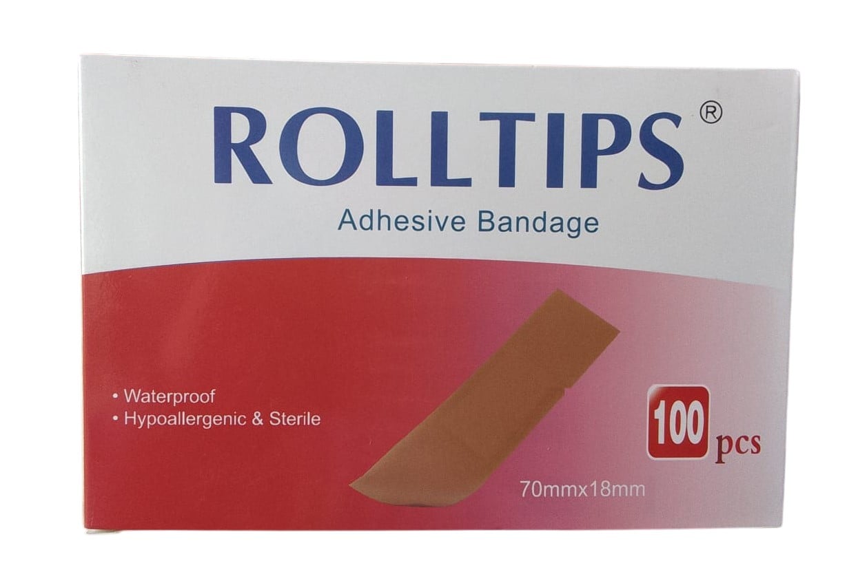 ELASTOPLAST FLEXIBLE FABRIC PLASTER STRIPS, 100 PACK