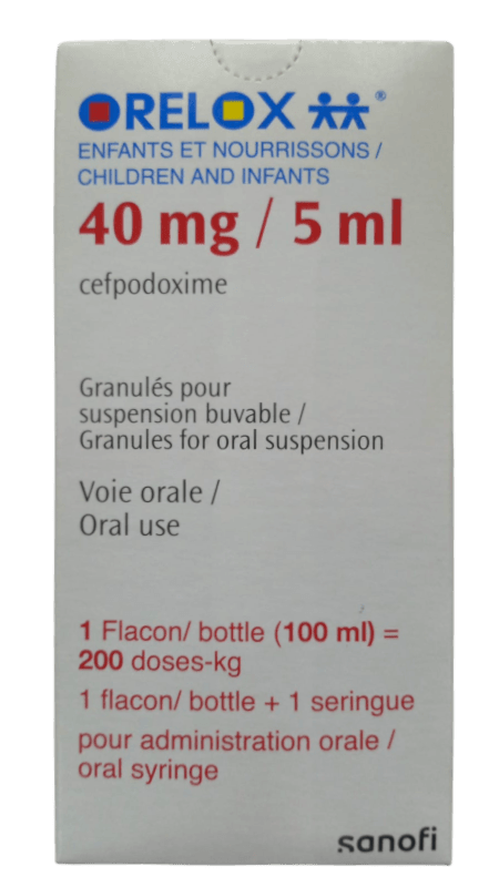 ORELOX (CEFPODOXIME) 40MG/5ML GRANULES FOR SUSPENSION 100ML