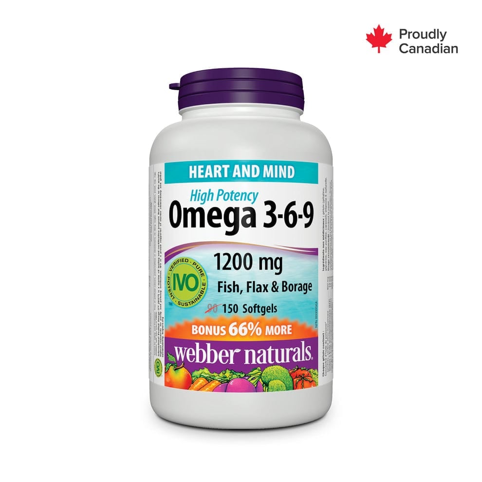 WEBBER NATURALS OMEGA 3 6 9 1200MG SOFTGELS 150'S