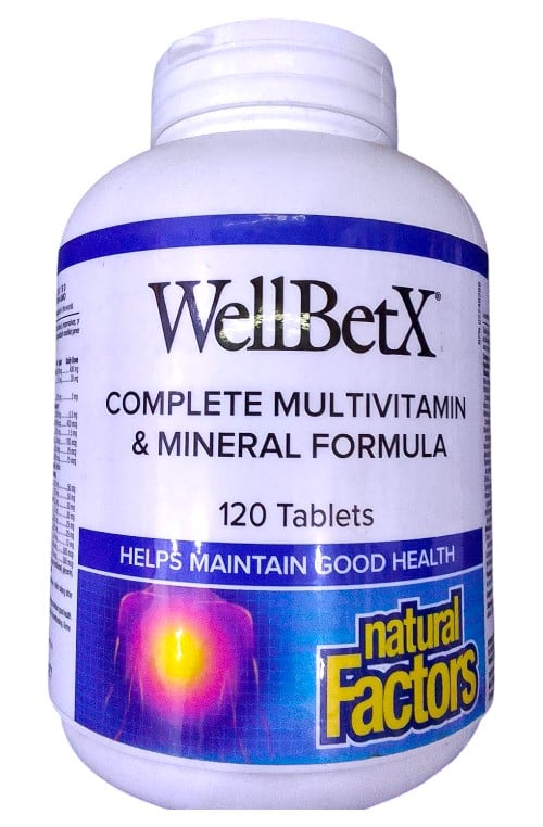 NATURAL FACTORS WELLBETX DIABETIC MULTI TABLETS 120'S