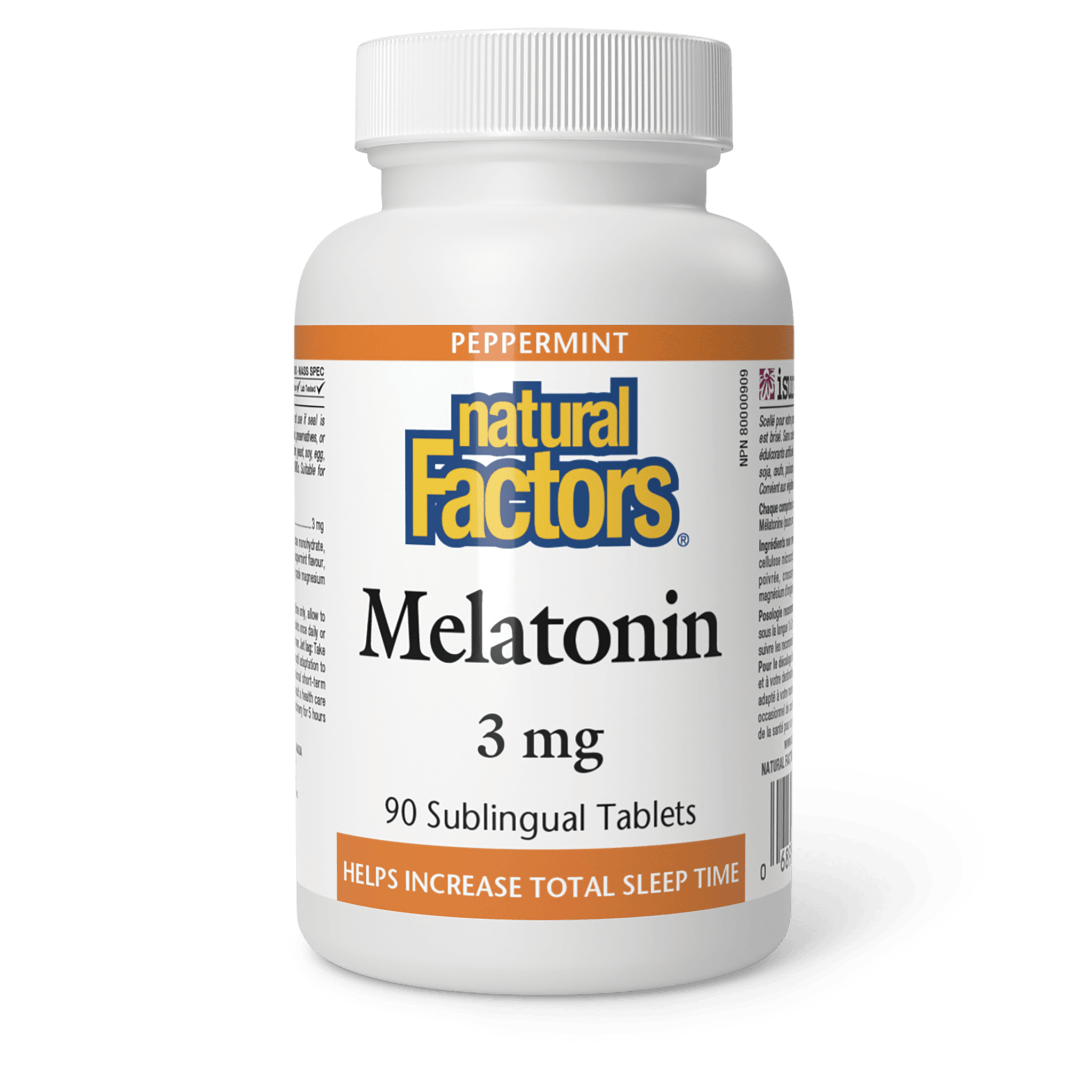 NATURAL FACTORS MELATONIN 3MG SUBLINGUAL TABLETS 90'S