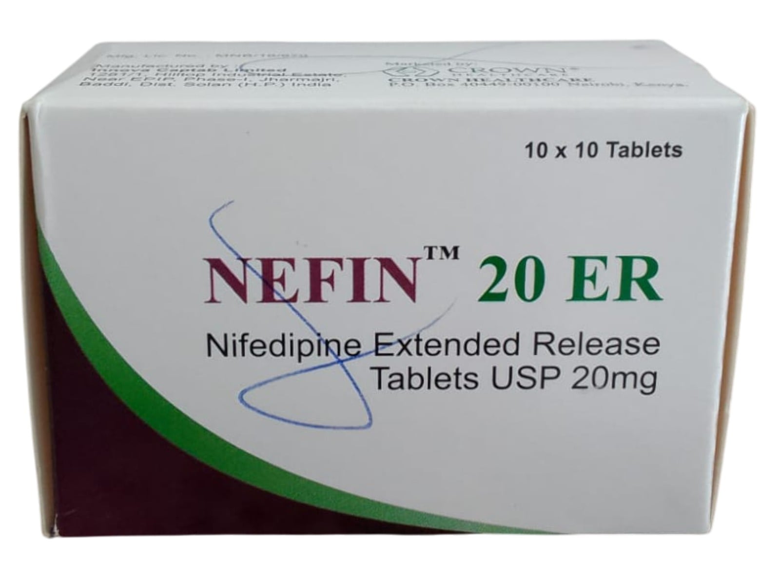 NEFIN ER 20MG NIFEDIPINE 100'S
