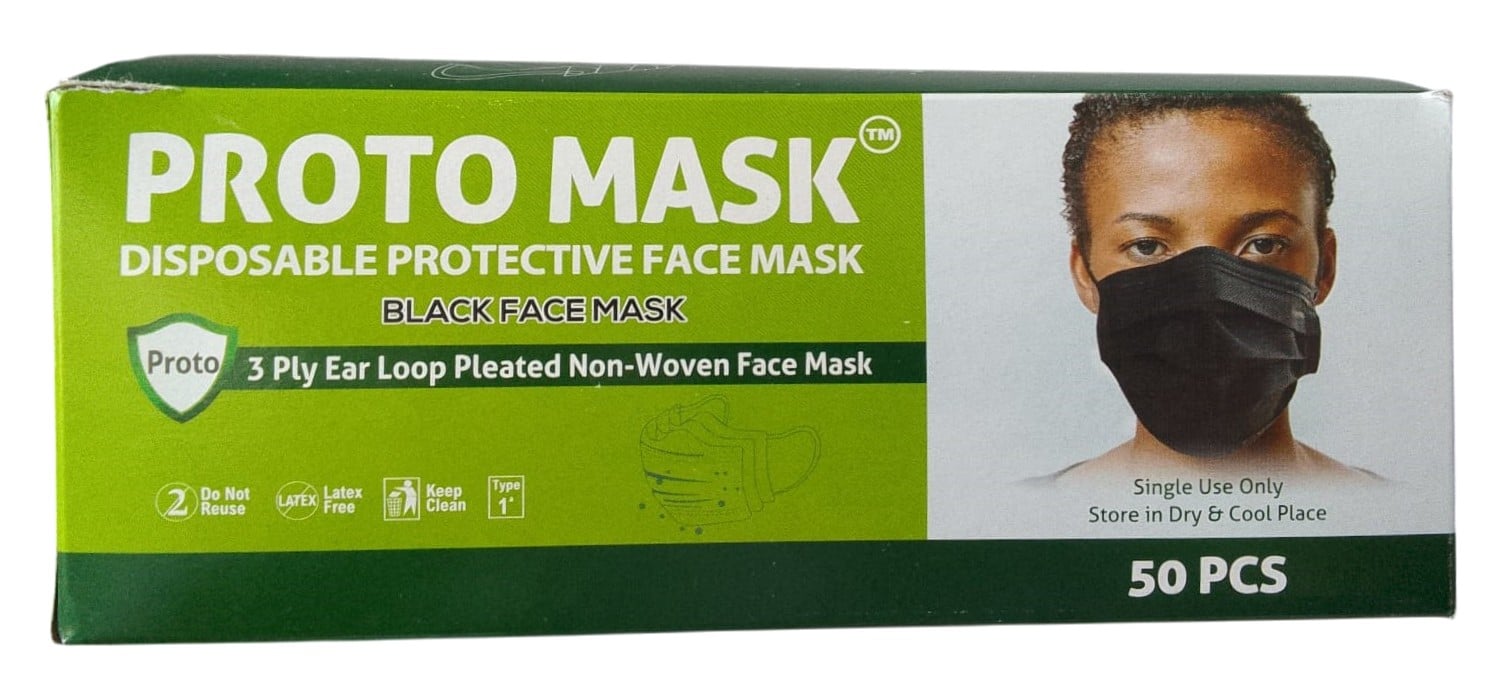 Black Face Mask, 1 Piece