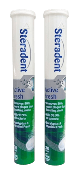 STERADENT DENTURE CLEANERS ACTIVE FRESH TABS 30'S