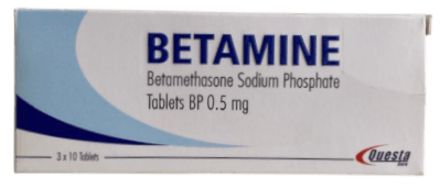 BETAMINE BETAMETHOSONE SODIUM PHOSPHATE 0.5MG TABLETS 30'SG