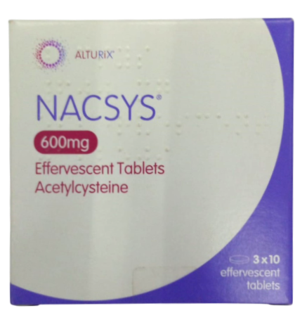 N-ACETYL CYSTEIN (NACYS) EFFERVESCENCE TABLETS 600MG  30's