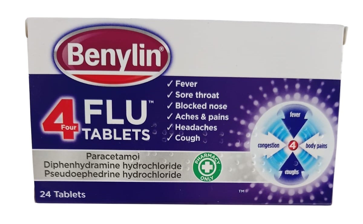 BENYLIN 4 FLU TABS 24S