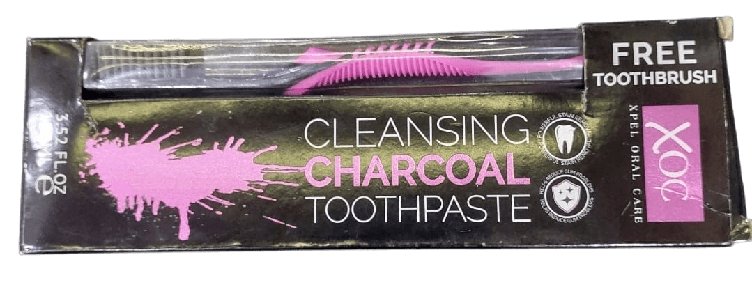 XOC CLEANSING CHARCOAL TOOTHBRUSH N PASTE 100ML