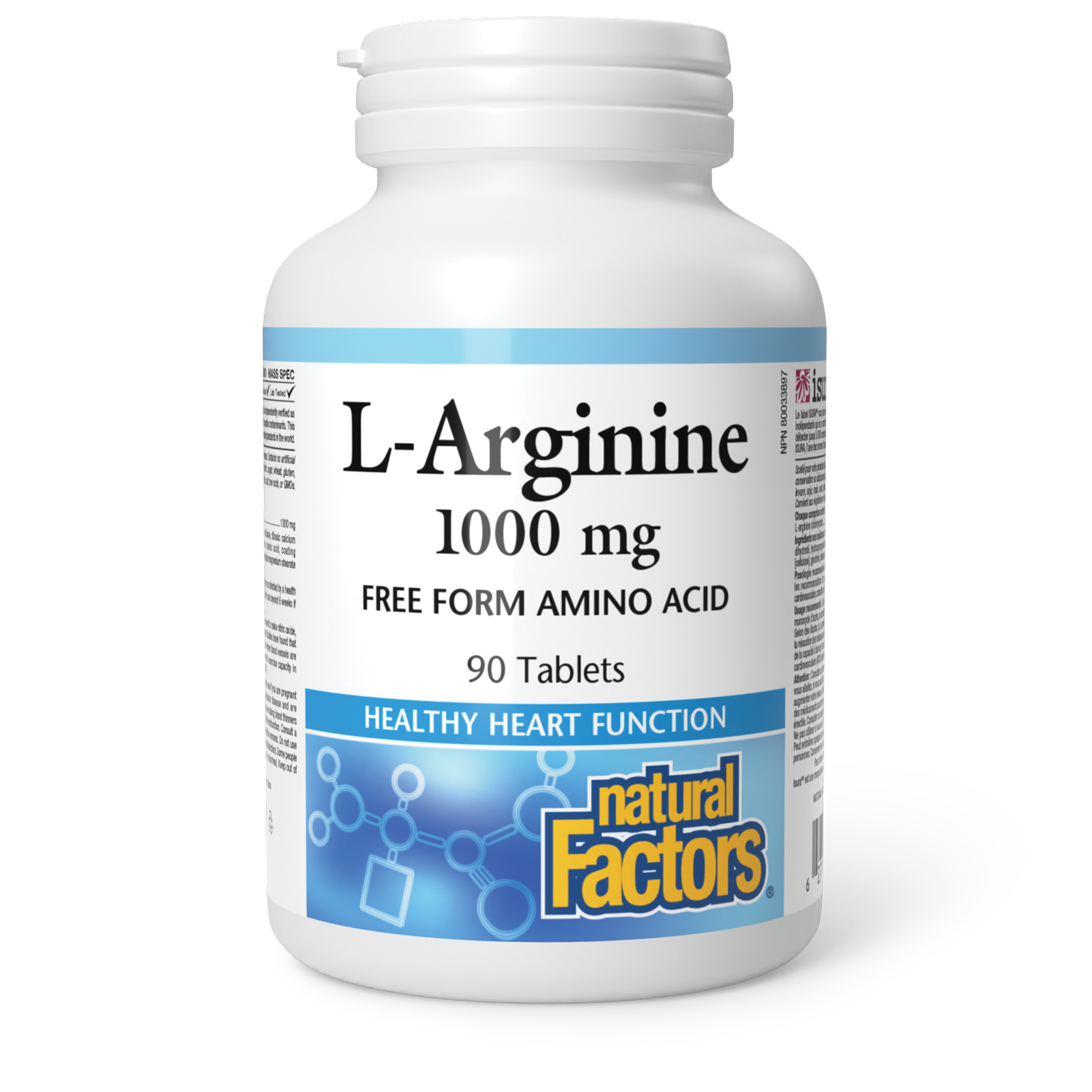 NATURAL FACTORS L ARGININE 1000MG TABLETS 90's