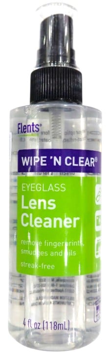 WIPES N CLEAR SPRAY LENS