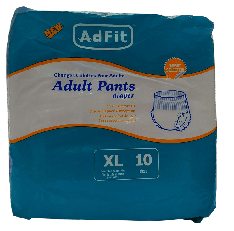 ADFIT ADULT PANTS DIAPERS XL 10'S
