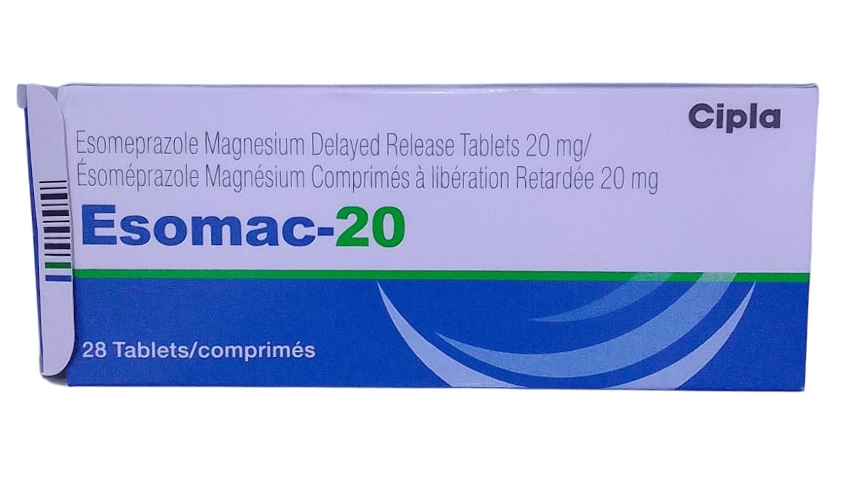 CIPLA ESOMAC ESOMEPRAZOLE TABLETS 20MG, 28 COUNT