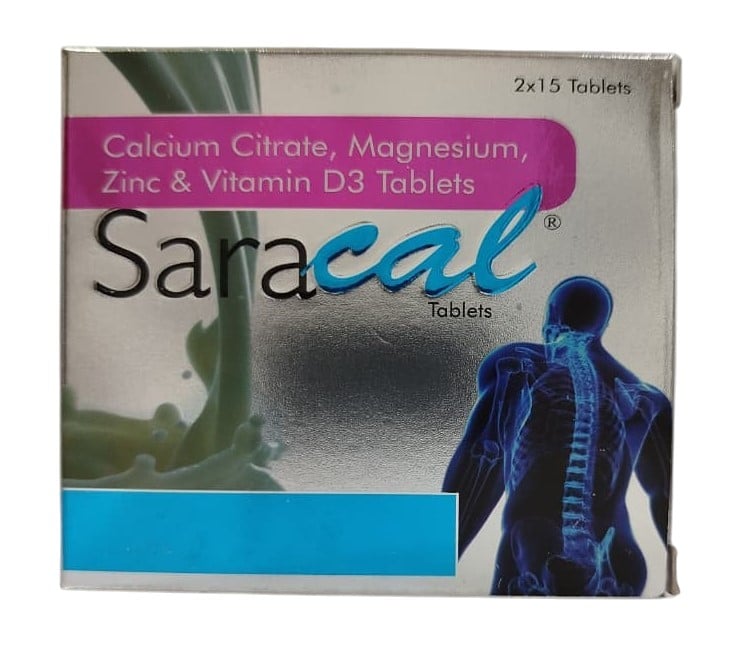 SARACAL Calcium Citrate Tablets, 30 Count