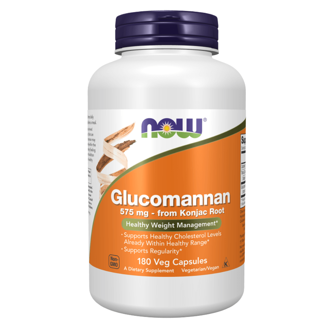 NOW GLUCOMANNAN 575 MG FROM KONJAC ROOT 180VEG CAPSULES