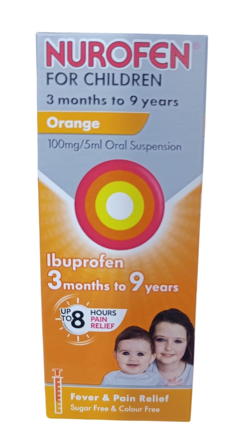 NUROFEN IBUPROFEN 3MONTHS TO 9YRS ORAL SUSPENSION ORANGE