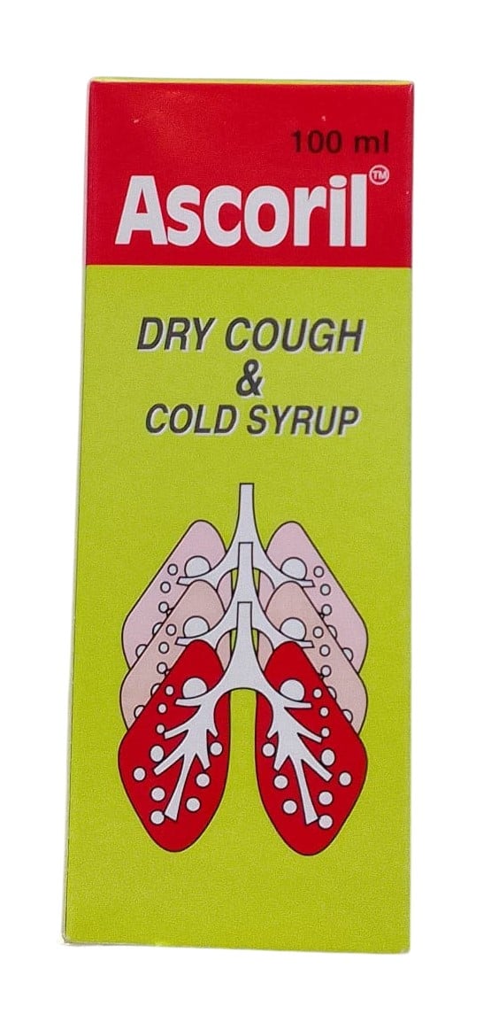 Ascoril D Dry Cough Cold Syrup, 100ml