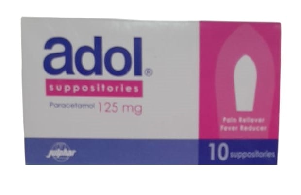 ADOL SUPP 125MG 10'S